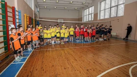 Соревнования по волейболу в рамках Месячника оборонно-массовой и военно-спортивной работы.