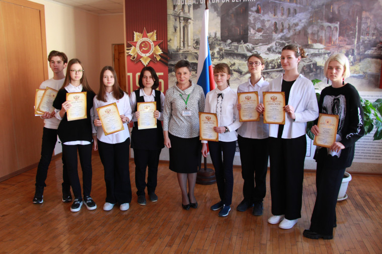 Награждение победителей и призёров муниципального этапа Всероссийской олимпиады школьников.